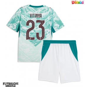 Portugalsko Vitinha #23 Dětské Venkovní dres komplet MS 2026 Krátký Rukáv (+ trenýrky)
